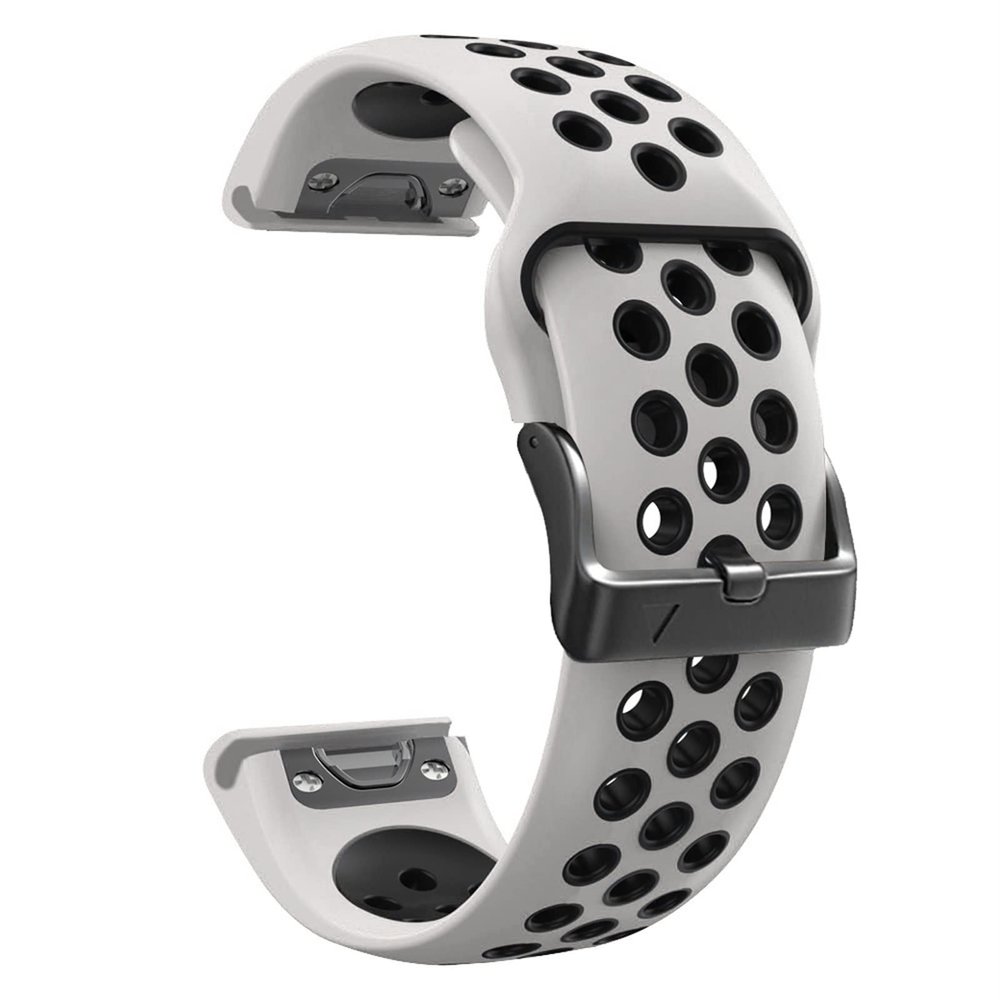 AEHON Silicone 26mm 22mm Quick Release Watchband For Garmin Fenix 6 6S 6X Pro 5X 5 5Plus 3 HR 935 S60 Watch Easyfit Watch Wrist Strap (Color : A, Size : 26mm Fenix 5X 5XPlus)