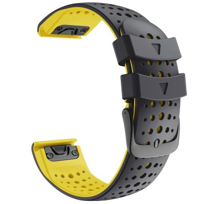 SCHIK 26 22mm Silicone Wristband For Garmin Fenix 6 6XPro 5X 5 Plus/Forerunner 935 GPS MK1 D2 Quick Release Easyfit Watch Strap (Color : B, Size : 22mm Fenix 6 6Pro)