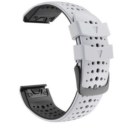 SCHIK 26 22mm Silicone Wristband For Garmin Fenix 6 6XPro 5X 5 Plus/Forerunner 935 GPS MK1 D2 Quick Release Easyfit Watch Strap (Color : A, Size : 26mm Fenix 5X 5XPlus)