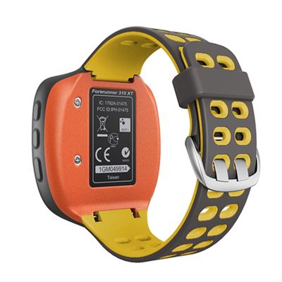 AXTI Colorful Sport Silicone Watchband for Garmin Forerunner 310XT Watch Replacement Watch Strap (Color : Gray Yellow, Size : Forerunner 310XT)
