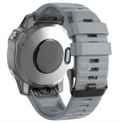 AXTI 20 26 22MM Quick Fit Watchband Strap For Garmin Fenix 7 7X 7S Watch Silicone Quick Release Easyfit Wrist Band Strap (Color : Grey, Size : Fenix 7X)