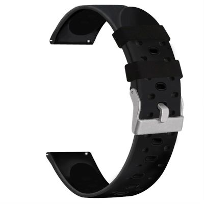 AXTI 20mm Colorful Watchband strap for Garmin Forerunner 245 245M 645 Music vivoactive 3 Sport silicone Smart watchband Bracelet (Color : Black Black, Size : For Forerunner 245)