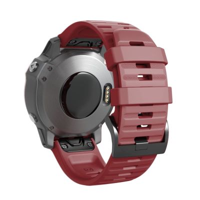 AXTI For Garmin Fenix 7 / 7X / 7s Quick Release Silicone Watch band Wrist Strap Smart Watch Easyfit Band Strap (Color : Red, Size : Fenix 7S)