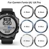 AXTI For Garmin Fenix 6X/6X Pro/6X Sapphire Watch Bezel Ring Stainless Steel Sculptured Time Units Adhesive Anti-scratch Cover Rings (Color : A Silver Black) view 2