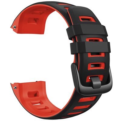 AXTI Silicone Watch Band Strap For Garmin Instinct Watch Replacement Wrist Strap For Instinct Tide/Esports/Solar/Tactical Wristband (Color : Black Red, Size : Garmin Instinct)
