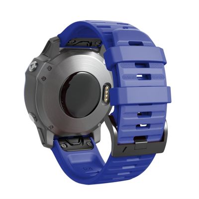 AXTI 26 22mm Quick Fit Watchband For Garmin Fenix 7 7X 6X 6Pro Watch Silicone Easy Fit Wrist Band Strap For Fenix 5X 5 3 3HR 935 945 (Color : Lake Blue, Size : 26mm Fenix 6X Pro)