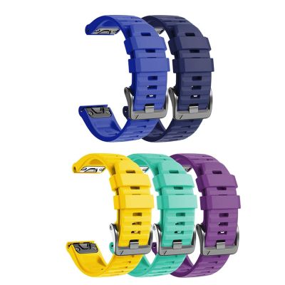 AXTI 5Pcs 26 22MM Quick Release Watchband Strap For Garmin Fenix 7 7X 7S 6X Pro Watch Easyfit Wrist Strap For Fenix 6 Pro Smart Watch (Color : 5pcs 2, Size : 22mm)