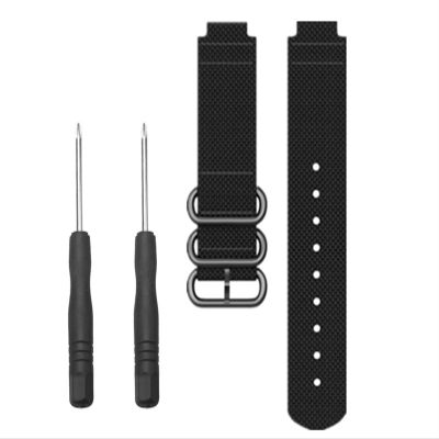 AXTI 15mm Sport Nylon Watchband Strap For Garmin Approach S6 Smart Watch For Garmin Forerunner 735XT/220/230/235/620/630 Watch Band (Color : Preto, Size : 15MM)