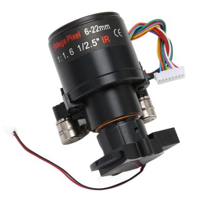 Fixed Iris Lens, Auto Focus Motorized Zoom Lens 6-22mm Focal Length for Camera
