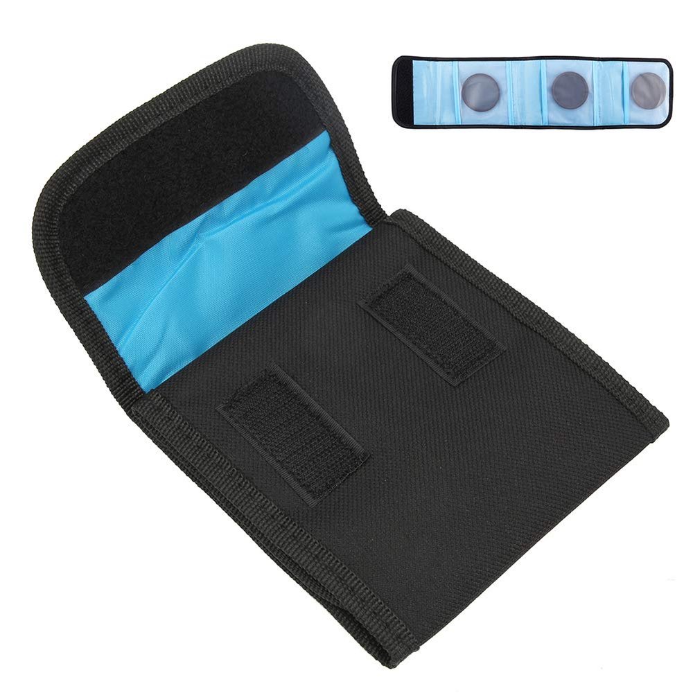 Serounder Camera Lens Filter Storage Bag Round Filter Protective Carrying Case Pouch