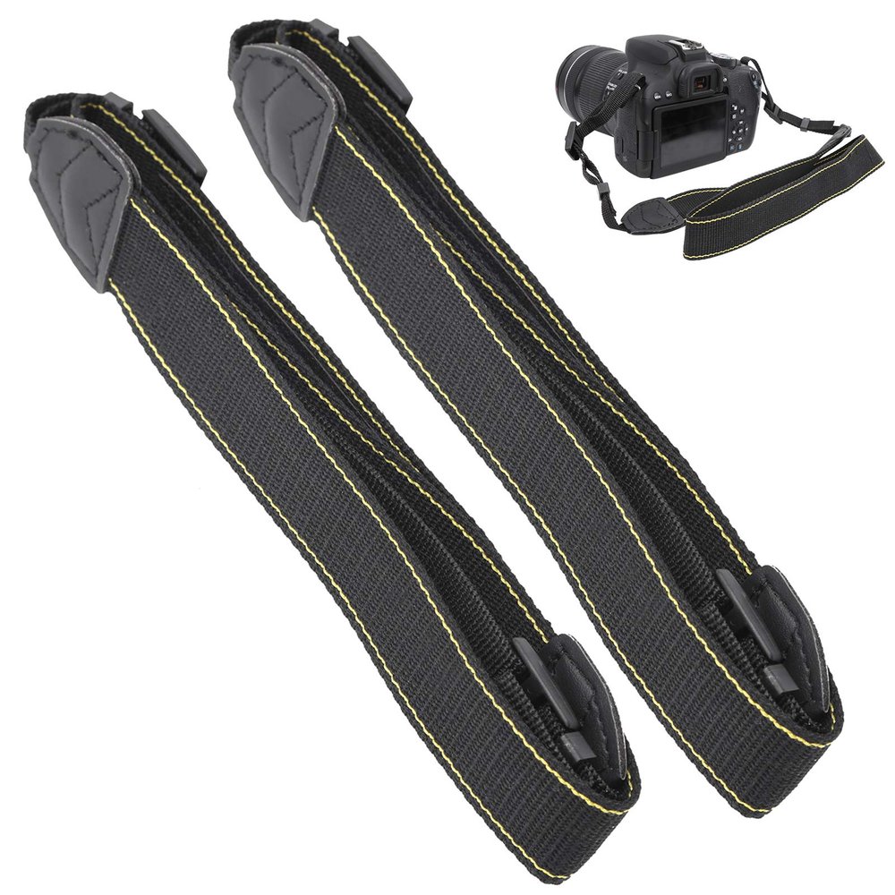 Adjustable Camera Shoulder Strap, 2Pcs Universal Cloth Harness Lanyard Neck Belt Knitting Rope Back Strap for DSLR Camera Photography Accessory
