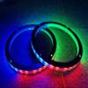 2PCS 15" Car LED Speaker Ring Lights Decorative Light Kit Dream Color Chasing Flow Series + RGB Spacer Ring Light Coaxial Speaker Lights Bluetooth App & Remote Controlled (2PC-CHASE-15'') view 1