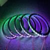 5PCS 15" Car LED Speaker Ring Lights Decorative Light Kit Dream Color Chasing Flow Series + RGB Spacer Ring Light Coaxial Speaker Lights Bluetooth App & Remote Controlled (5PC-CHASE-15'') view 2