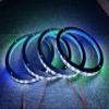 4PCS 15" Car LED Speaker Ring Lights Decorative Light Kit Dream Color Chasing Flow Series + RGB Spacer Ring Light Coaxial Speaker Lights Bluetooth App & Remote Controlled (4PC-CHASE-15'') view 3