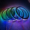 4PCS 15" Car LED Speaker Ring Lights Decorative Light Kit Dream Color Chasing Flow Series + RGB Spacer Ring Light Coaxial Speaker Lights Bluetooth App & Remote Controlled (4PC-CHASE-15'') view 4