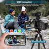 OKEZZI Video Camera Camcorder 4K Ultra 48MP 18X Digital Zoom Camcorder WiFi IR Night Vision Vlogging Camera YouTube 3.0inch HD Touch Screen Camera External Microphone, Stabilizer Remote Control V4S view 3