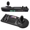 Chameye NDI PTZ Camera Controller PoE 4D Joystick Control with 3-inch LCD Preview, IP PTZ Controller Network Keyboard for Church Worship Live Streaming, E300 Black view 1