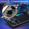 Chameye NDI PTZ Camera Controller PoE 4D Joystick Control with 3-inch LCD Preview, IP PTZ Controller Network Keyboard for Church Worship Live Streaming, E300 Black view 4