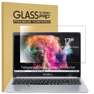 KEANBOLL 17" Tempered Glass Laptop Screen Protector for 17-inch 16:10 Aspect Ratio Screen HP Dell Lenovo Asus Acer Samsung etc 17 inch Laptop.(365.5 x 288mm,W x H),-Ultra Clear Tempered Glass