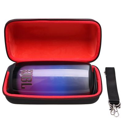LTGEM Case Compatible with JBL Pulse 5 Waterproof Portable Speaker with Shoulder Strap, Red