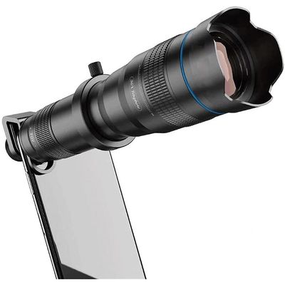 RMENST Phone Camera Lens Kit, Cell Phone Lens Kit - 36X Zoom Telephoto Lens Super Wide Angle Lens+ Macro Lens for Camping, Hiking, Travel
