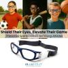 BLUE CUT Safety Basketball Goggles For Kids for Outdoor Sports Activities Soccer Football Anti Fog Lenses (Blue) view 2
