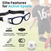 BLUE CUT Safety Basketball Goggles For Kids for Outdoor Sports Activities Soccer Football Anti Fog Lenses (Blue) view 3