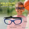 BLUE CUT Safety Basketball Goggles For Kids for Outdoor Sports Activities Soccer Football Anti Fog Lenses (Blue) view 4