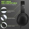 LORELEI E5 Wired Headphones for Kids Foldable & 3.5mm Jack Tangle Free Nylon Wire Stereo On Ear Headsets for Kids/Children/School/Tablet/Ipad/Kiddle/Plane (Space Black) view 2