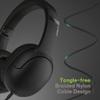 LORELEI E5 Wired Headphones for Kids Foldable & 3.5mm Jack Tangle Free Nylon Wire Stereo On Ear Headsets for Kids/Children/School/Tablet/Ipad/Kiddle/Plane (Space Black) view 4
