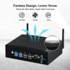 BASAORO Fanless Industrial Mini PC i5, Mini Computer Win 11 Pro, 8GB RAM 256GB SSD 1TB HDD Core i5 8350U Industrial Computer with RS232, RJ45 LAN, 2 HD Display, WiFi, BT, Fanless PC view 3