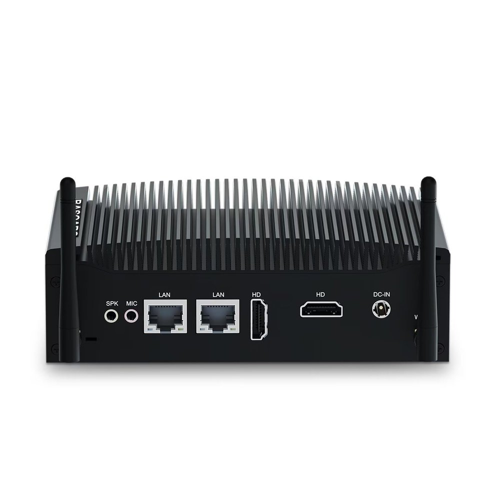 BASAORO Fanless Industrial Mini PC i5, Mini Computer Win 11 Pro, 32GB RAM 512GB SSD 1TB HDD Core i5 8350U Industrial Computer with RS232, RJ45 LAN, 2 HD Display, WiFi, BT, Fanless PC