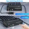 BolAAzuL 2-Port HDMI USB KVM Switch 4K@60Hz, Dual-Port USB 2.0 HDMI 2.0 KVM Switcher 2X2, Keyboard Mouse Peripherals Switcher KVM HDMI USB 2 in 2 Out for 2 PCs 2 Monitors view 4