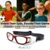 BLUE CUT Safety Basketball Goggles For Kids for Outdoor Sports Activities Soccer Football Anti Fog Lenses (Red) view 2