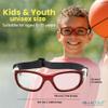 BLUE CUT Safety Basketball Goggles For Kids for Outdoor Sports Activities Soccer Football Anti Fog Lenses (Red) view 4