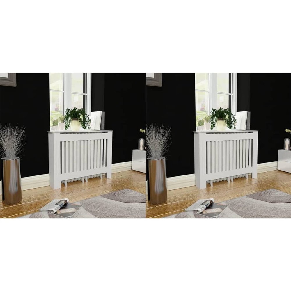 Gecheer Radiator Covers, Decorative Heater Cover with Shelf, 44.1 Inch White MDF Radiator Cover for Home Living Room