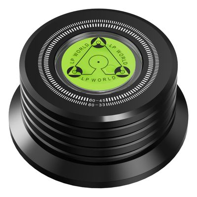 Weight Stabilizer, 60Hz LP 9.5oz Disc Turntable Level 45RPM Strobe Making 3 in 1 Puck, Vinyl Clamp With Bubble Level for Phonograph Record Players