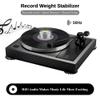 LP Weight Disc Stabilizer, 50Hz Turntable Level, HiFi 3 in 1 Strobe Speed Scale Record Puck 45RPM Vinyl Clamp with Bubble Level for Phonograph Players view 3