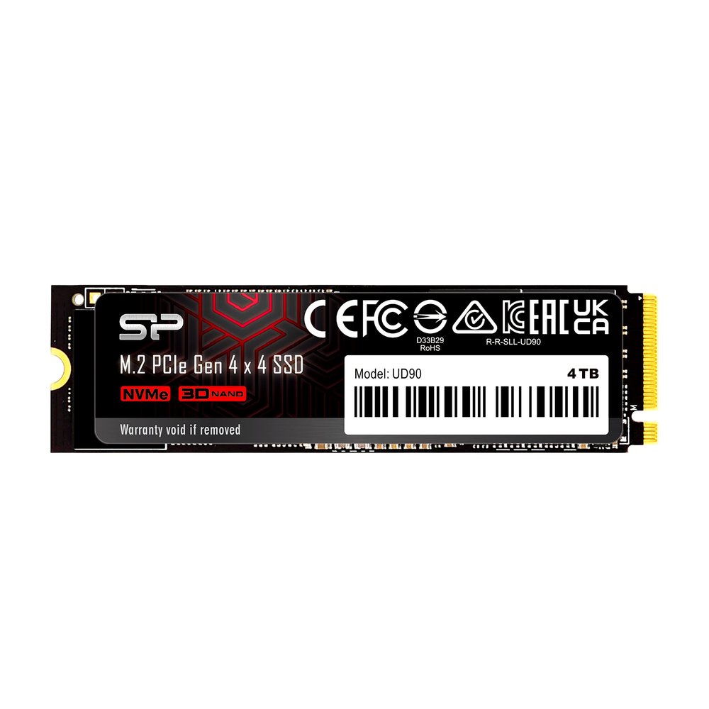 SP Silicon Power Silicon Power SSD 4TB [Ultra High Speed Gaming SSD] Read 5,000MB/s Write 4,800MB/s 3D NAND M.2 2280 PCIe4.0x4 NVMe1.4 SP04KGBP44UD9005