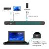 MT-VIKI 16-Port HDMI LCD KVM Console, 1U Rack Mount with 15.6'' LCD Monitor, 1080P@60Hz + 16 KVM Cables, for Short-Depth & Standard Rack view 2