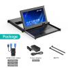 MT-VIKI 16-Port HDMI LCD KVM Console, 1U Rack Mount with 15.6'' LCD Monitor, 1080P@60Hz + 16 KVM Cables, for Short-Depth & Standard Rack view 4