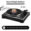 60Hz Turntable Level LP Weight Disc Stabilizer, 3 in 1 Strobe Markings 45RPM Record Puck 9.5 OZ Vinyl Clamp with Bubble Level for Phonograph Record Player Turntables view 2