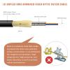 Bangun 200 Meters OM3 Fiber LC to LC Outdoor Armored Fiber Optic Cable, 10GB Multimode Fiber Patch Cable Duplex 50/125 with Pulling Eye Kit Installed on one end view 2
