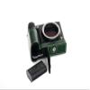 X2D 100C Camera Case, BolinUS Handmade Genuine Real Leather Half Camera Case Bag Cover for Hasselblad X2D 100C Camera Bottom Opening Version + Hand Strap (Green) view 4