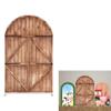 Aerdce Farm Arched Backdrop Cover Barn Wood Door Farm Parties Chiara Backdrops for Birthday Decorations Arched Wall Covers Stands Display Props Double-sided GX-225-3x5ft view 1