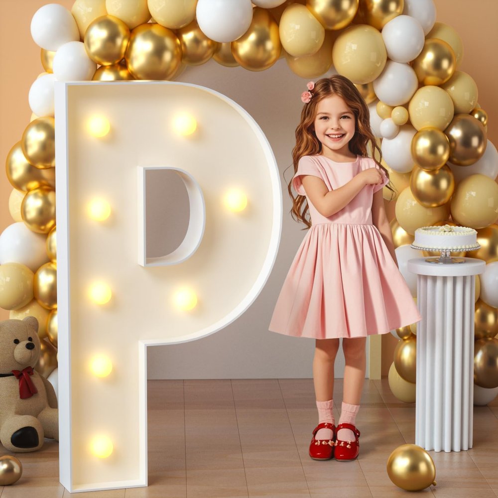 imprsv Marquee Letters, 3FT Light Up Letters P with Light for Party Decor
