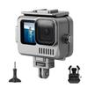 Aluminum Waterproof Case for GoPro Hero 12/11/10/9 Black, Protective 131FTUnderwater Dive Housing Shell with 2 Cold Shoe for GoPro Hero12/11/10/9 Black Action Camera view 1