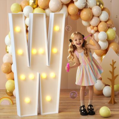 imprsv Marquee Letters, 4FT Light Up Letters W with Light for Party Decor