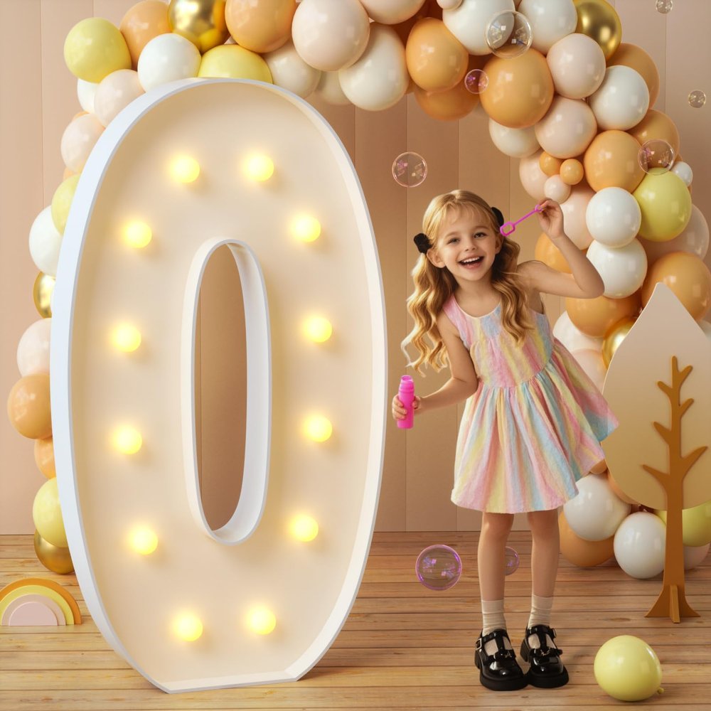 imprsv Marquee Letters, 4FT Light Up Letters O with Light for Party Decor