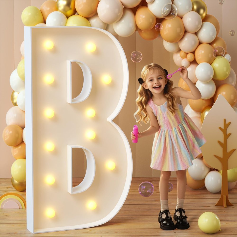 imprsv Marquee Letters, 4FT Light Up Letters B with Light for Party Decor